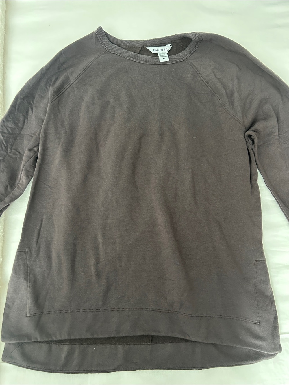 Athleta Women’s Crewneck Sweatshirt in Mushroom- MEDIUM